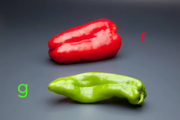 Egy Egyszerű Zöldpaprika Tele Vitaminokkal Egészséges — Stock Fotó