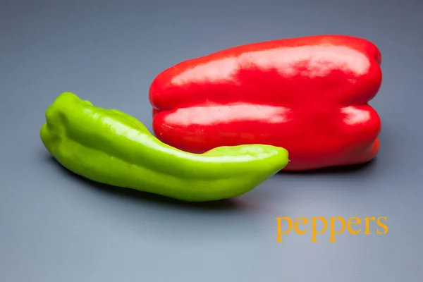 Zelená Červená Paprika Zdravá Zelenina Plná Vitamínů Může Být Konzumovaná — Stock fotografie