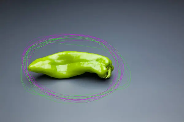 Pimiento Verde Rojo Vegetal Saludable Lleno Vitaminas Puede Comer Crudo — Foto de Stock