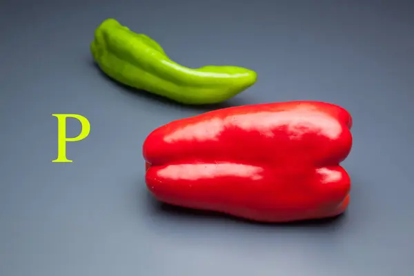 Pimienta Roja Pimiento Verde Ingrediente Para Cocinar También Para Uso — Foto de Stock