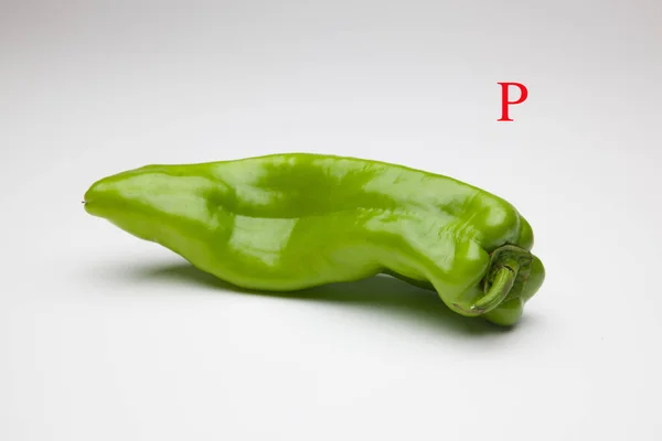 Poivron Rouge Poivron Vert Ingrédient Pour Cuisson Aussi Pour Une — Photo