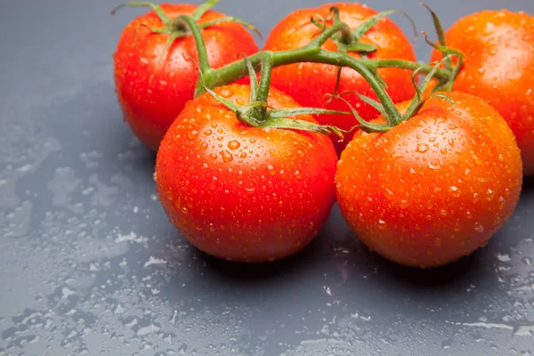 Piros Paradicsom Tele Vitaminokkal Egészséggel Ideális Saláták Gyümölcslevek Lekvárok Sfritos — Stock Fotó