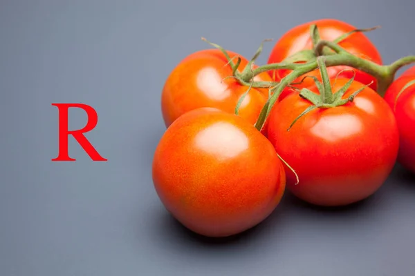 Kırmızı Domates Vitamin Sağlık Dolu Salatalar Için Ideal Meyve Suları — Stok fotoğraf