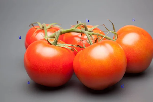 Röd Tomat Full Vitaminer Och Hälsa Perfekt För Sallader Juicer — Stockfoto