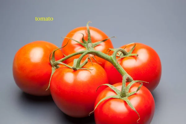 Pomodoro Rosso Ricco Vitamine Salute Ideale Insalate Succhi Marmellate Sfritos — Foto Stock