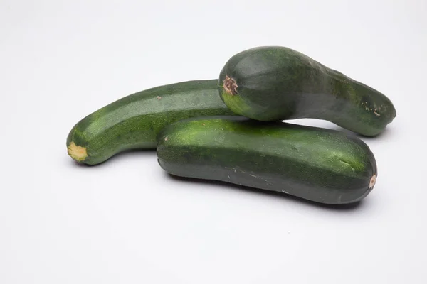 Zucchini Grönsak Som Ofta Används Medelhavsköket Kan Äta Den Olika — Stockfoto
