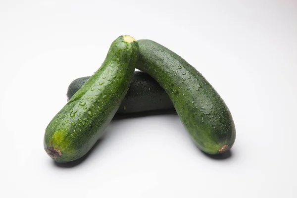 Zucchini Grönsak Som Ofta Används Medelhavsköket Kan Äta Den Olika — Stockfoto
