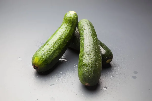 Zucchini Grönsak Som Ofta Används Medelhavsköket Kan Äta Den Olika — Stockfoto