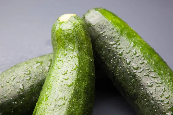 Zucchini Grönsak Som Ofta Används Medelhavsköket Kan Äta Den Olika — Stockfoto