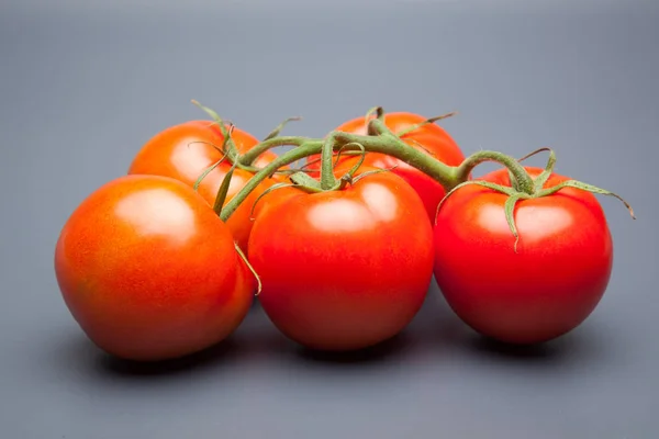 Tomate Rot Und Frisch Aus Dem Garten Direkt Auf Den — Stockfoto