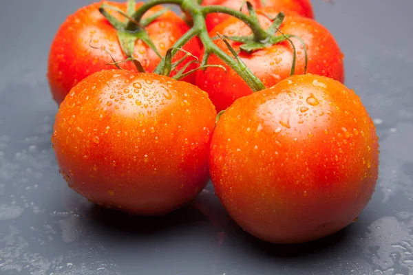 Domates kırmızı ve taze, doğrudan masaya gitmek için bahçeden getirilen, biz salata veya meyve olarak, vitamin ve antioksidanlar açısından zengin çiğ yiyebilirsiniz. domates ile biz meyve suları, reçeller, soslar, tavada yapabilirsiniz, biz et ile doldurabilir ve yapmak 