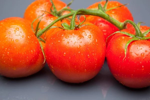 Pomidor Czerwony Świeży Przywiezione Ogrodu Aby Przejść Bezpośrednio Stołu Możemy — Zdjęcie stockowe
