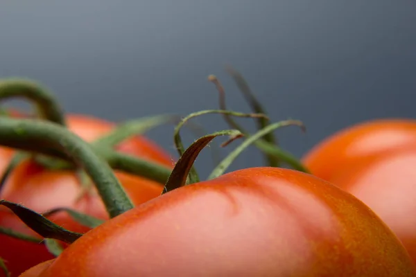 Close Fresh Tomato Freshly Picked Garden Prepared Eaten Raw Salad — Stock Photo, Image