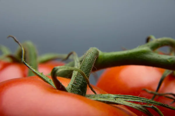 Close Fresh Tomato Freshly Picked Garden Prepared Eaten Raw Salad — Stock Photo, Image