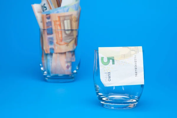 Банкноти Євро Використовуються Європейському Співтоваристві Легального Використання Грошей Покупку Товарів — стокове фото