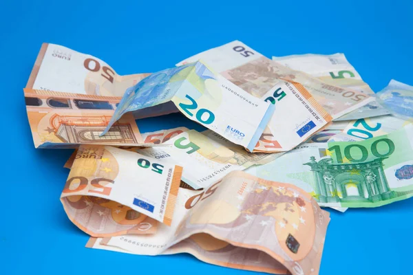 Billetes Euros Utilizados Comunidad Europea Uso Legal Dinero Para Compra — Foto de Stock