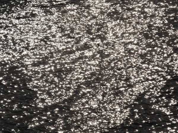 Geweldige Reflectie Van Zonsondergang Nacht Middellandse Zee Achtergrondverlichting Met Groot — Stockfoto