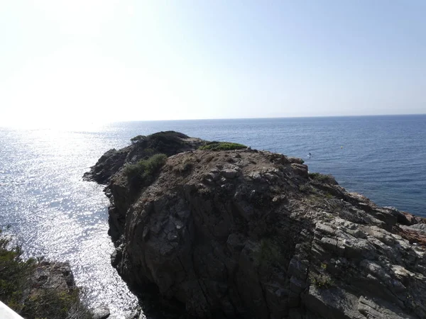 Buchten Und Kleine Strände Fuße Einer Klippe Der Costa Brava — Stockfoto