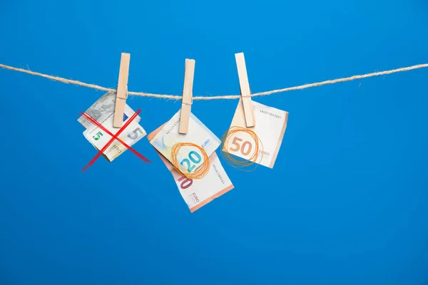 Eurobankbiljetten Geld Van Europese Economische Gemeenschap Het Geld Vrucht Van — Stockfoto