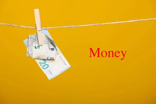 Τραπεζογραμμάτια Ευρώ Χρήματα Της Ευρωπαϊκής Οικονομικής Κοινότητας Χρήματα Είναι Καρπός — Φωτογραφία Αρχείου