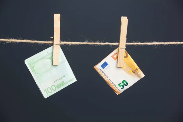 Billetes Euros Dinero Comunidad Económica Europea Dinero Fruto Del Trabajo —  Fotos de Stock