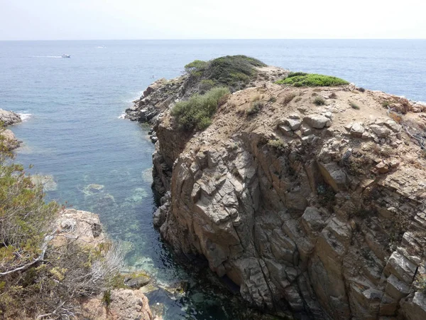 Pequena Bela Enseada Costa Brava Norte Região Catalunha Litoral Mar — Fotografia de Stock