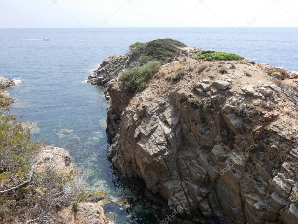 Small or beautiful cove of the Costa Brava north of the region of Catalonia, littoral of the Mediterranean Sea