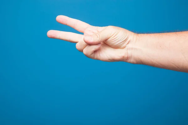 Mão Com Qual São Feitos Sinais Numéricos Punho Apertado Mão — Fotografia de Stock
