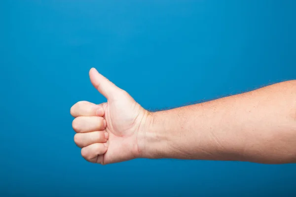 Hand Mit Der Zahlenzeichen Gemacht Werden Geballte Faust Offene Hand — Stockfoto