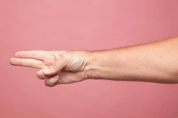 Offene Hand Geschlossene Hand Geschlossene Faust Finger Einer Hand Die — Stockfoto