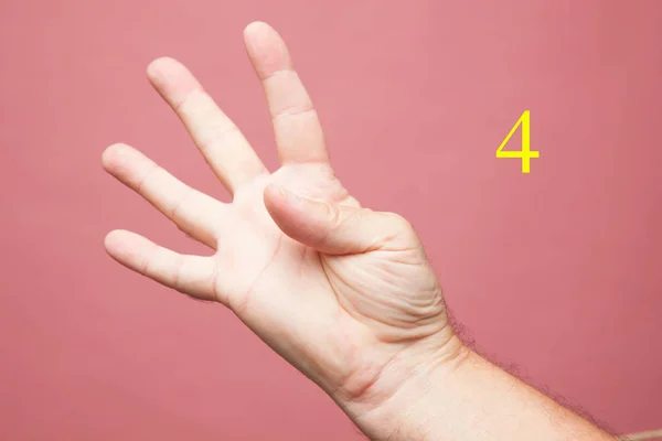 Signs Signals Made Hand Numerical Signs Done Fingers One Two — Stock Photo, Image