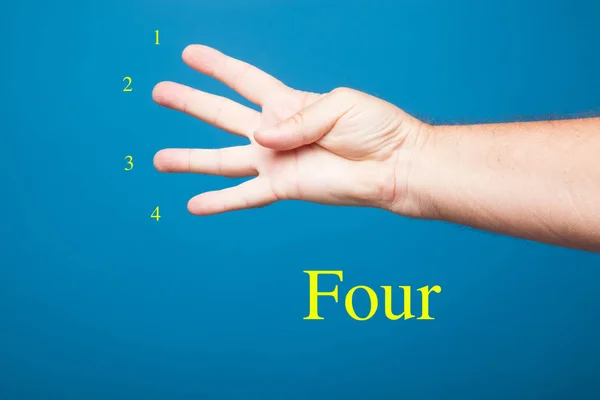 Mână Degete Care Fac Semne Simboluri Numerice Pumnul Închis Fundal — Fotografie, imagine de stoc