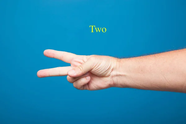 Ręka Palce Znaki Symbole Numeryczne Zamknięte Pięść Zwykłym Tle Pięść — Zdjęcie stockowe