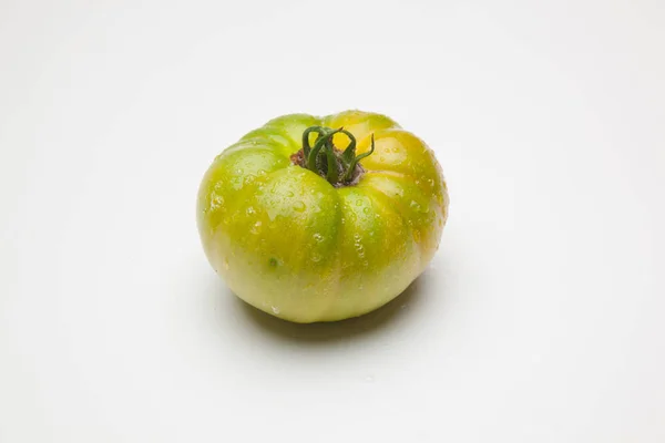 Green Tomatoes Freshly Brought Garden Taken Final Consumer Market Sold — Stock Photo, Image