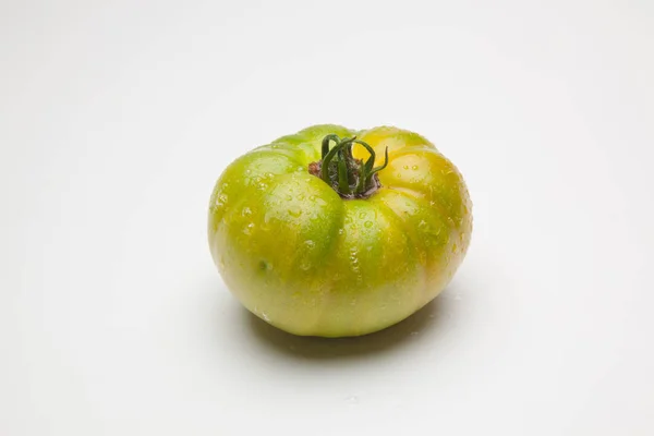 Green Tomatoes Freshly Brought Garden Taken Final Consumer Market Sold — Stock Photo, Image