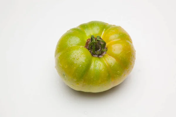 Tomates Vertes Fraîchement Sorties Jardin Pour Être Amenées Consommateur Final — Photo