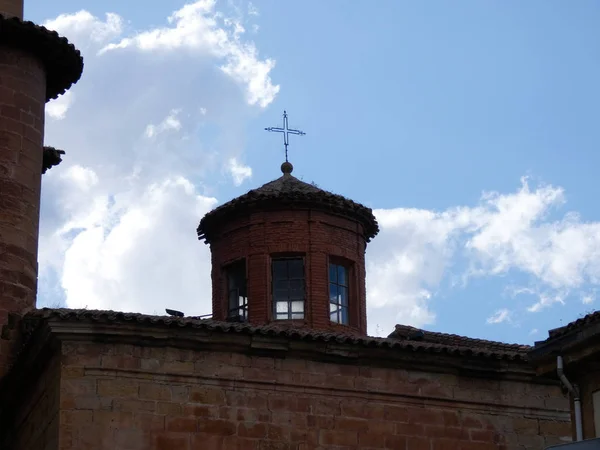 Budovy Města Najera Rioja Španělsko Poutníci Přes Camino Santiago Staré — Stock fotografie