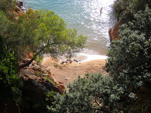 Costa Brava Girona España Costa Mediterránea Llena Playas Acantilados Paisaje —  Fotos de Stock