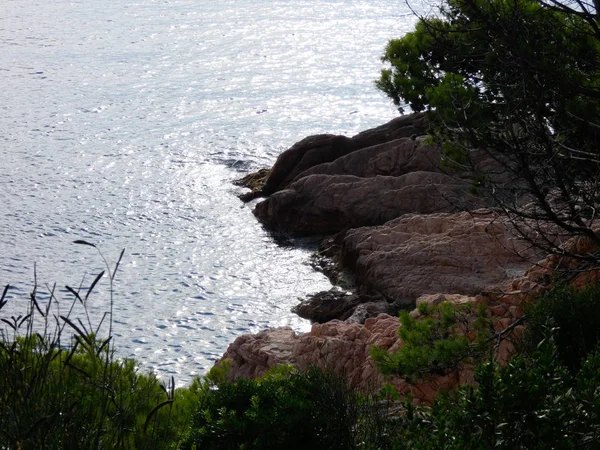 Costa Brava Girona Spain Mediterranean Coast Full Beaches Cliffs Rugged — Stock Photo, Image