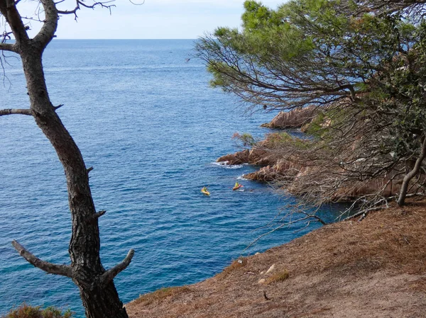 Costa Brava, Girona, İspanya, Akdeniz kıyıları, plajlar ve kayalıklar, engebeli manzara, güzel çok güzel dolu