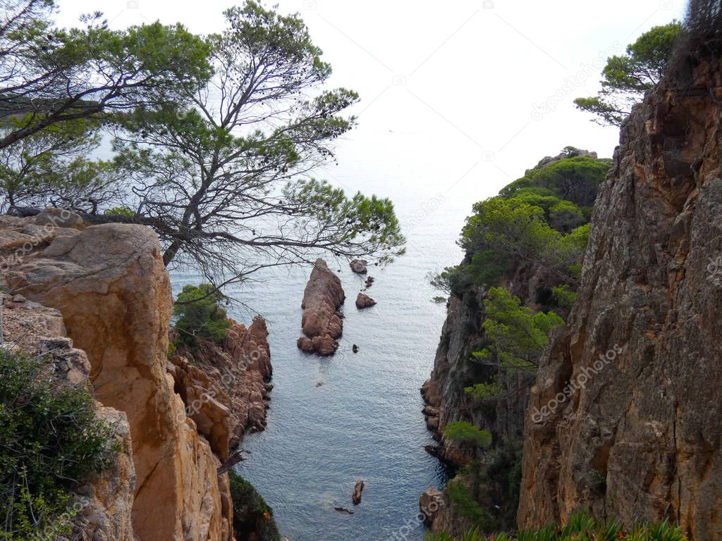 Costa Brava, Girona, Spain, Mediterranean coast, full of beaches and cliffs, rugged landscape, beautiful very beautiful