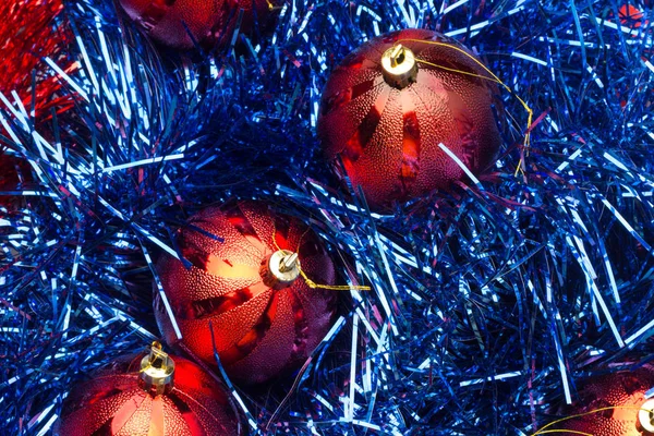 red christmas ball, winter tree decorations, copy paste, postcard and  poster, merry festivals, red blue pink and golden christmas balls on the  tree Stock Photo - Alamy