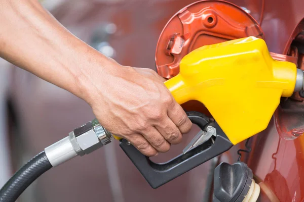 Llenado Línea Gasolina Entrada Combustible —  Fotos de Stock