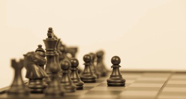 Satranç figürleri gemide closeup