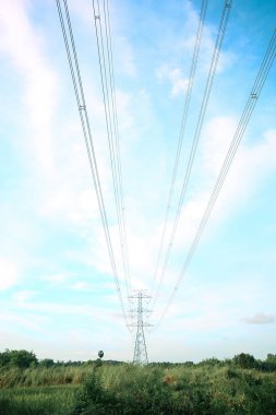 Elektrik hattı direk enerji ve iletişim için