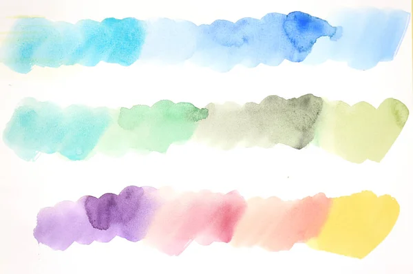 Aquarel Hand Schilderij Wit Papier Als Achtergrond Textuur Pastel Lichte — Stockfoto