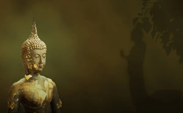 Будда Античная Скульптура Буддизма Молясь Уважать Религию — стоковое фото
