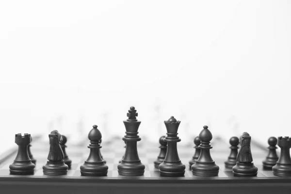 Closeup Chess Figures Board — Stock Photo, Image