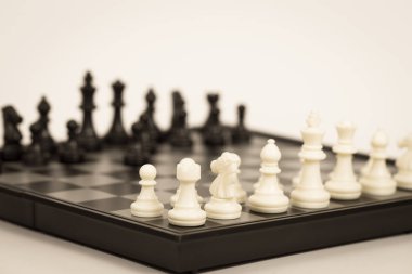 Satranç figürleri gemide closeup