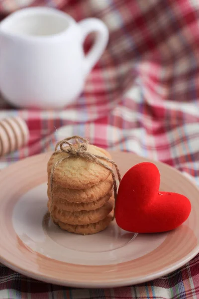 Круглое Сладкое Печенье Вкусный Десерт Высоким Содержанием Сахара Углеводов Пригодный — стоковое фото